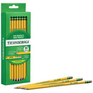 Ticonderoga Wood-Cased Pencils, Pre-Sharpened, 2 HB Soft, Yellow, 30 Count, 0.2 Pencil Lead Size - Image 4