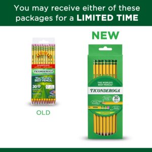 Ticonderoga Wood-Cased Pencils, Pre-Sharpened, 2 HB Soft, Yellow, 30 Count, 0.2 Pencil Lead Size - Image 6