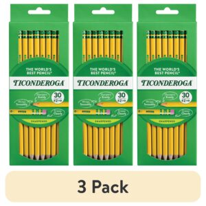 Ticonderoga Wood-Cased Pencils, Pre-Sharpened, 2 HB Soft, Yellow, 30 Count, 0.2 Pencil Lead Size - Image 7