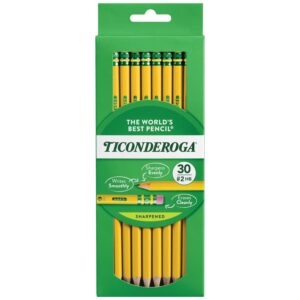 Ticonderoga Wood-Cased Pencils, Pre-Sharpened, 2 HB Soft, Yellow, 30 Count, 0.2 Pencil Lead Size - Image 8