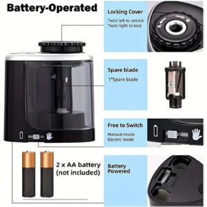 Electric Pencil Sharpener - Automatic, Desktop Office Stationery Tool with Precision Sharpening - Image 7