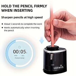 Electric Pencil Sharpener - Automatic, Desktop Office Stationery Tool with Precision Sharpening - Image 8