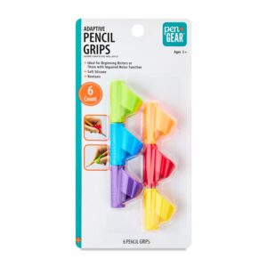 Pen+Gear Silicone Pencil Grip, Multicolor, 6 Count - Image 1