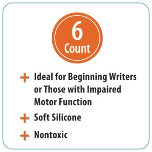 Pen+Gear Silicone Pencil Grip, Multicolor, 6 Count - Image 4