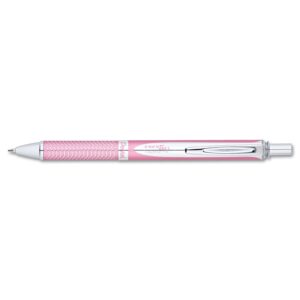 Energel Alloy Rt Gel Pen, Retractable, Medium 0.7 Mm, Black Ink, Pink Barrel - Image 1