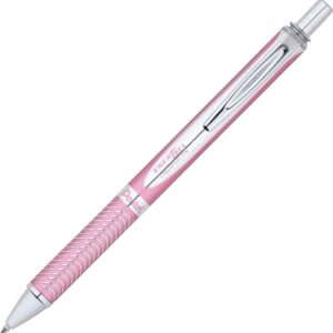 Energel Alloy Rt Gel Pen, Retractable, Medium 0.7 Mm, Black Ink, Pink Barrel - Image 2