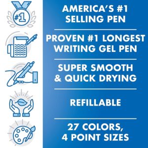 PILOT G2 Premium Pink Ribbon Retractable Gel Roller Ball Pen, Fine Point, Black Ink, 12-Pack (31332)
