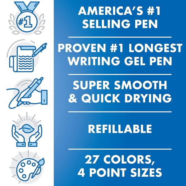 PILOT G2 Premium Pink Ribbon Retractable Gel Roller Ball Pen, Fine Point, Black Ink, 12-Pack (31332)