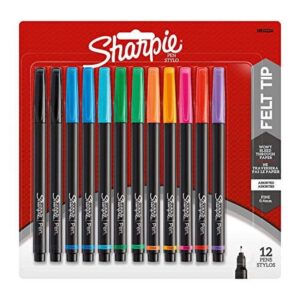 Sharpie Pen | Fine Point, Assorted Colors, Quick Drying Ink, 12 Count - Image 1
