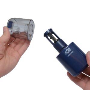 Westcott Aura Battery Pencil Sharpener, Titanium, Anti-Microbial, Office, Blue, 1-Count, New. - Image 9