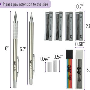 Mr. Pen Mechanical Pencil Set with Erasers Refills, 0.3mm, 0.5mm, 0.7mm, 0.9mm and 2mm, 5 Count - Image 3