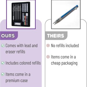 Mr. Pen Mechanical Pencil Set with Erasers Refills, 0.3mm, 0.5mm, 0.7mm, 0.9mm and 2mm, 5 Count - Image 8