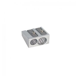 TALKVE Manual Pencil Sharpeners with Dual Hole, Silver - Image 1