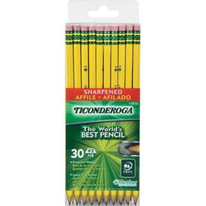 Ticonderoga Presharpened No. 2 Pencils 2 Lead - Yellow Cedar Barrel - 30 / Box - Image 4