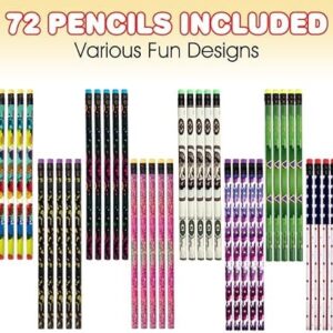 ArtCreativity Writing Pencil Assortment – 24 Pack Fun Number 2 Pencils for Kids, Party Favors, Classroom Prizes, Goodie Bag Fillers, Back to School Supplies - Image 6