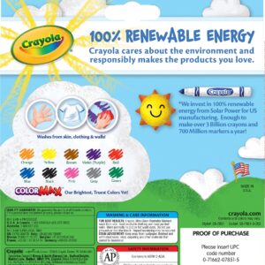 Crayola Ultra-Clean Washable Broad Line Markers, 10 Ct, School Supplies, Classroom Essentials for Teachers, Gift, 3+ - Image 3