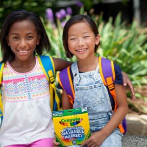 Crayola Ultra-Clean Washable Broad Line Markers, 10 Ct, School Supplies, Classroom Essentials for Teachers, Gift, 3+ - Image 8
