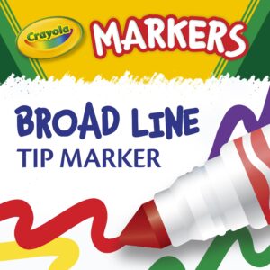 Crayola Broad Line Markers, 10 Ct Classic Colors, School Supplies for Teachers and Kids, Classroom Essentials, 3+ - Image 6