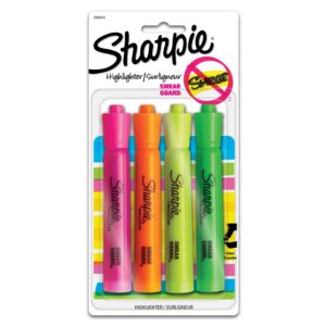 Sharpie Tank-Style Highlighters, Chisel Tip, Assorted, 4 Count - Image 1