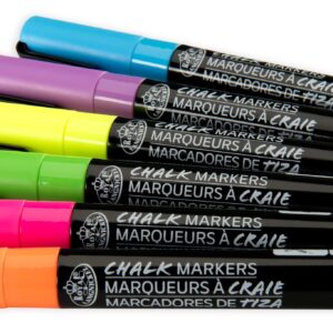 Royal & Langnickel - 6pc Artist Chalk Markers with Brush Tips, Neon Colors - Image 7