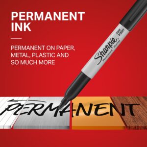 Sharpie Permanent Markers, Fine Point, Black, 2 Count - Image 2