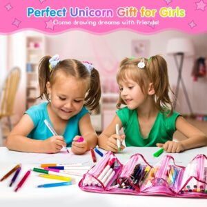 Huge Wave 45 Piece Fruit Scented Markers Set with Unicorn Pencil Case, Art Supplies - Image 3
