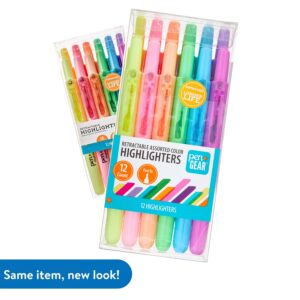 Pen+Gear Retractable Highlighters, Chisel Tip, Assorted Colors, Multi Colored Ink,12 Count - Image 3