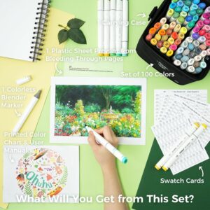 Ohuhu 60-Color Alcohol Markers, Dual Tip Chisel & Fine, with Colorless Blender, Oahu Series - Image 17