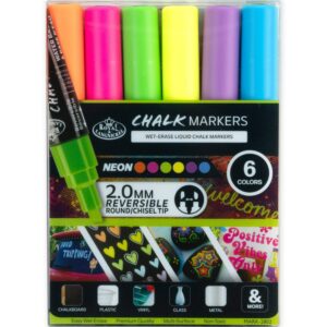 Royal & Langnickel 6 Piece 2.0 mm Neon Chalk Marker Set - Image 6