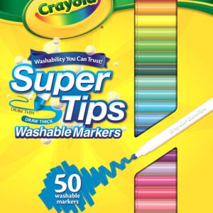 Crayola Super Tips Washable Markers for Kids, 50 Ct, Classroom Must Haves, Back to School Supplies, 3+ - Image 4