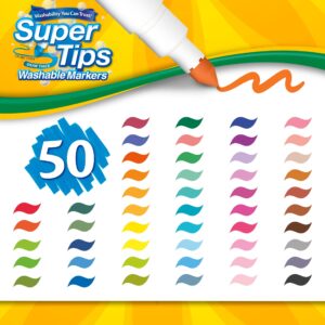 Crayola Super Tips Washable Markers for Kids, 50 Ct, Classroom Must Haves, Back to School Supplies, 3+ - Image 6