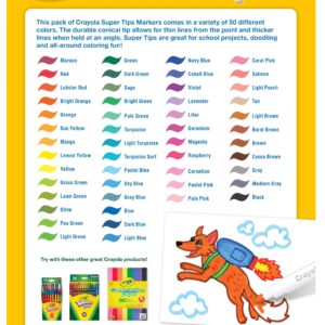 Crayola Super Tips Washable Markers for Kids, 50 Ct, Classroom Must Haves, Back to School Supplies, 3+ - Image 8