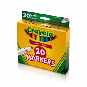 Crayola Broad Line Markers, 20 Ct Classic Colors, School Supplies for Teachers and Kids, Classroom Supplies - Image 8