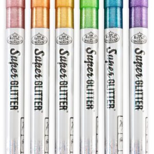 Royal & Langnickel - 6pc 1MM Super Glitter Marker Set, Primary Colors - Image 6
