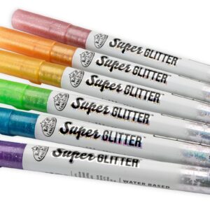 Royal & Langnickel - 6pc 1MM Super Glitter Marker Set, Primary Colors - Image 7