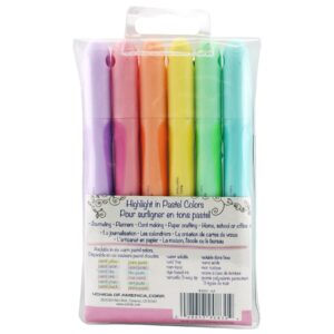 Marvy Uchida Pastel Liner, Chisel Tip, Assorted Colors, 6 Pc Set, 8000-6P - Image 4