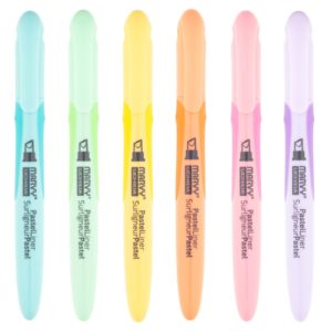 Marvy Uchida Pastel Liner, Chisel Tip, Assorted Colors, 6 Pc Set, 8000-6P - Image 5