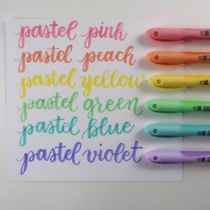 Marvy Uchida Pastel Liner, Chisel Tip, Assorted Colors, 6 Pc Set, 8000-6P - Image 7