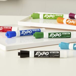 EXPO Low Odor Dry Erase Marker, Chisel Tip, Black, 12 Count - Image 6