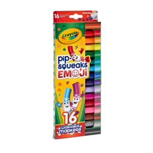 Crayola Pip-Squeaks Emoji Stamp Washable Markers, 16 Count - Image 3