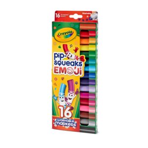 Crayola Pip-Squeaks Emoji Stamp Washable Markers, 16 Count - Image 4
