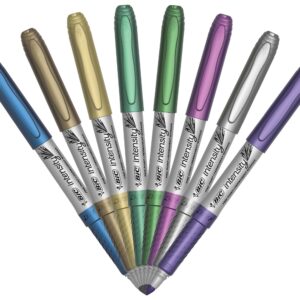 BIC Marking Permanent Marker, Metallic, Fine Point, Assorted Colors, 8-Count