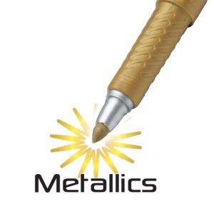 BIC Marking Permanent Marker, Metallic, Fine Point, Assorted Colors, 8-Count
