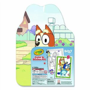 Crayola Bluey Art Kit for Kids (45pcs), Coloring Book and Stickers, Travel Activity Set, Bluey Toys & Gifts for Kids - Image 10