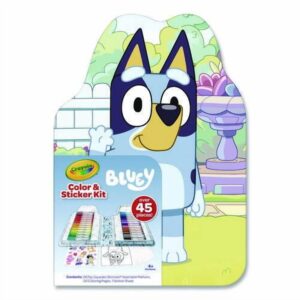 Crayola Bluey Art Kit for Kids (45pcs), Coloring Book and Stickers, Travel Activity Set, Bluey Toys & Gifts for Kids - Image 15