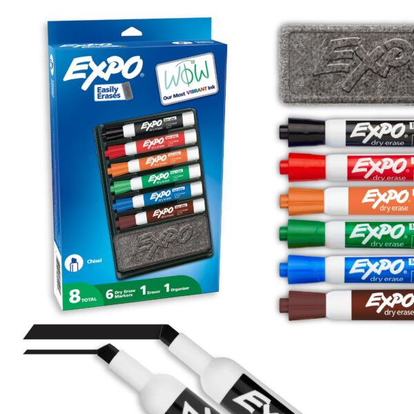 EXPO Dry Erase Markers Kit, Includes Eraser, Organizer, 8 Count EXPO Dry Erase Markers Kit, Includes Eraser, Organizer, 8 Count