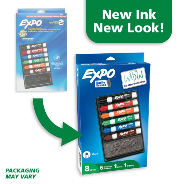 EXPO Dry Erase Markers Kit, Includes Eraser, Organizer, 8 Count