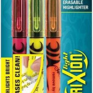 Value Pack of 3 sets Pilot FriXion Light Erasable Highlighters, Chisel Point, 3-Pack, Assorted Colors, Yellow/Pink/Orange (46507) 9 total highlighters - Image 2