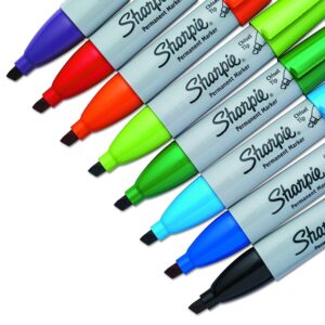 Sharpie Permanent Markers, Chisel Tip, Assorted Colors, 8 Count - Image 3