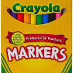 Crayola Line Markers, Fine Point, Assorted Colors, 10 Count